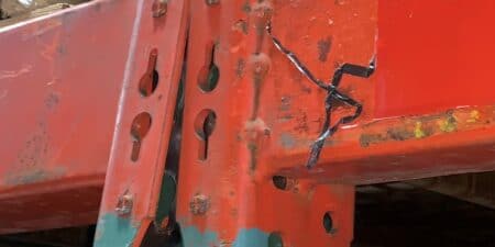 Rack Beam End Plate Damage