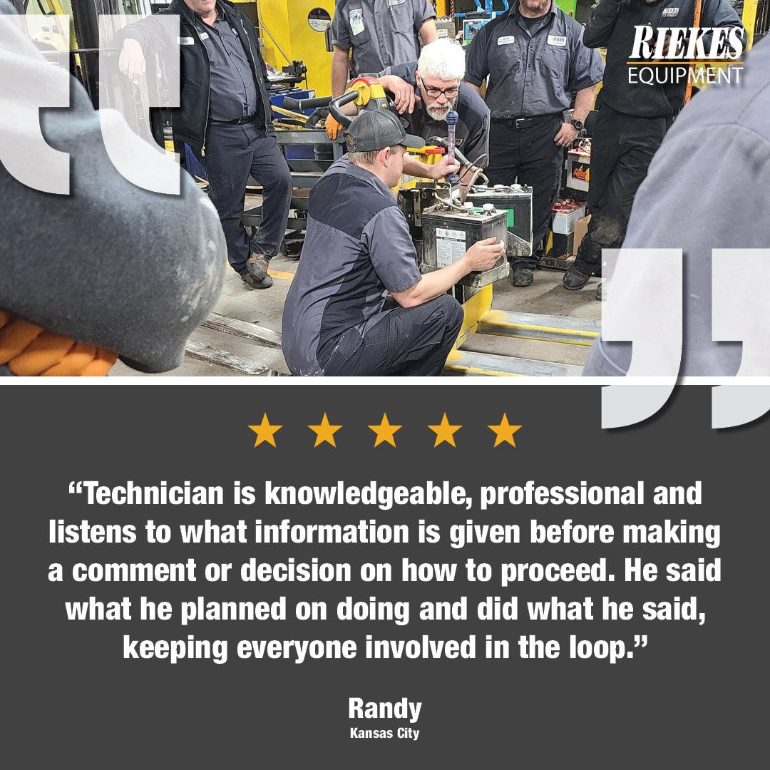 Testimonial from Randy, located in Kansas City. "Technician is knowledgeable, professional, and listens to what information is given before making a comment or decision on how to proceed. He said what he planned on doing and did what he said, keeping everyone in the loop."