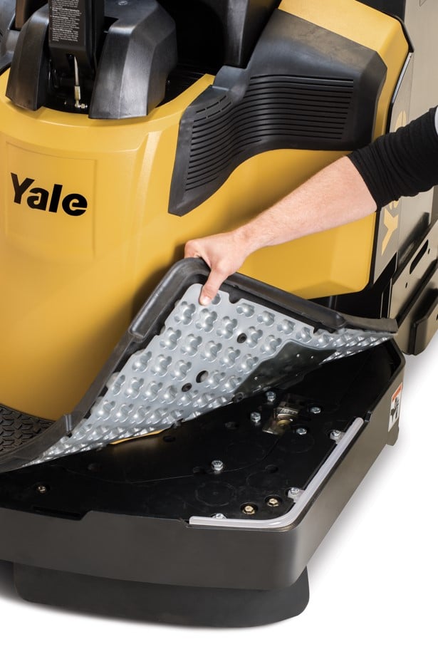 Close up of Yale End Rider showing ergonomic advantages