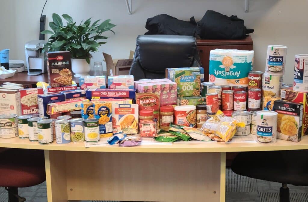 KC team donates food for local org