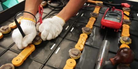 Forklift battery maintenance