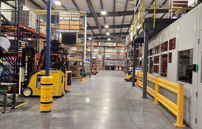 photo showing material handling solutions found in the Riekes Customer Discovery Center