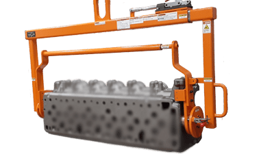 Orange custom-made below the hook device for a crane